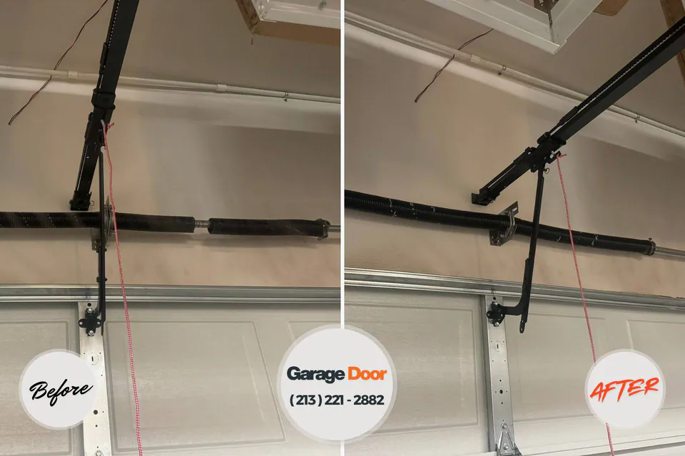Before and after: garage door repair Tano Road, NM